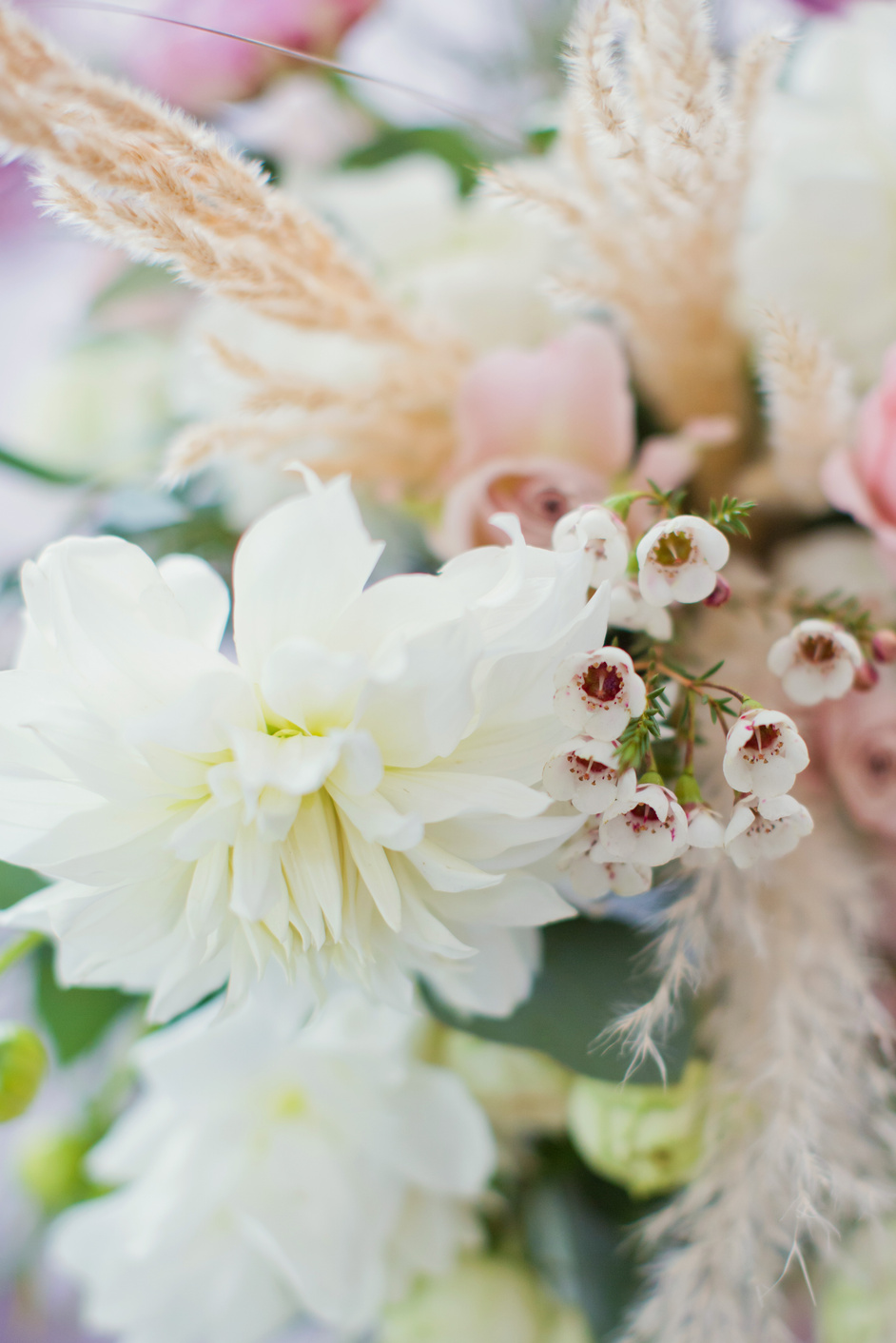 flower composition in boho style
